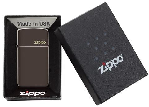 Slim® Brown Zippo Logo