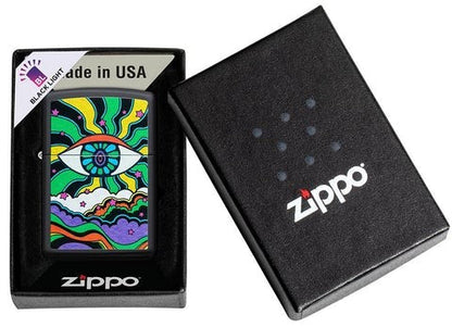Zippo Black Light Eye Design 49699