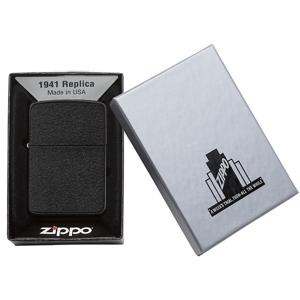 Zippo Black Crackle 1941 Replica