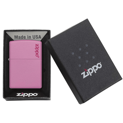 Zippo Classic Pink Matte Zippo Logo 238ZL