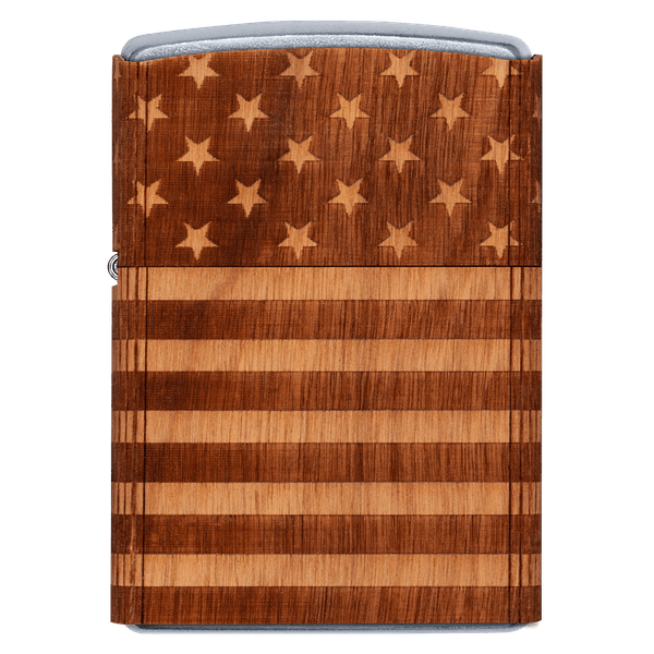 Zippo WOODCHUCK USA American Flag Wrap 49332