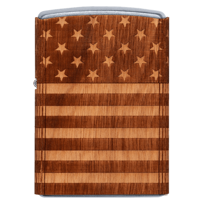 Zippo WOODCHUCK USA American Flag Wrap 49332