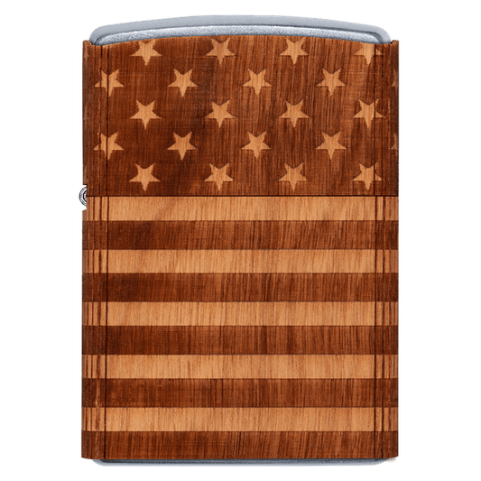 Zippo WOODCHUCK USA American Flag Wrap 49332