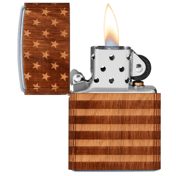 Zippo WOODCHUCK USA American Flag Wrap 49332