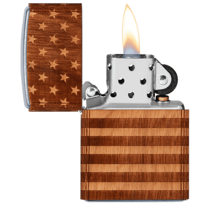 Zippo WOODCHUCK USA American Flag Wrap 49332