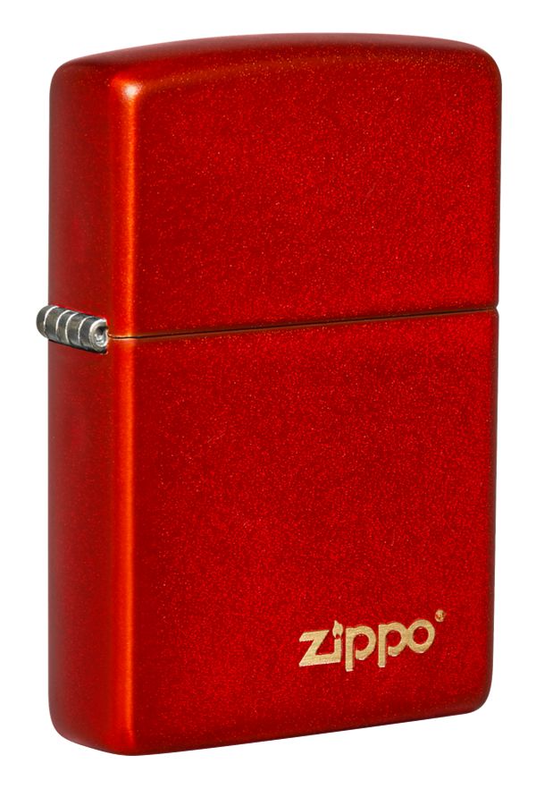 Classic Metallic Red Zippo Logo