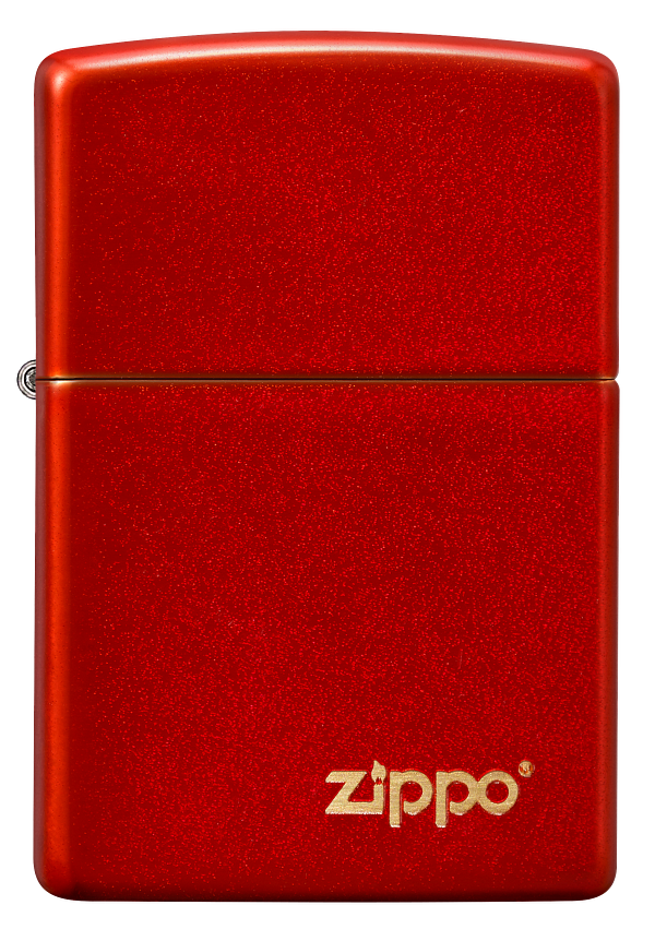 Classic Metallic Red Zippo Logo