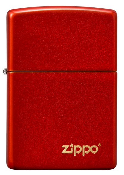 Classic Metallic Red Zippo Logo