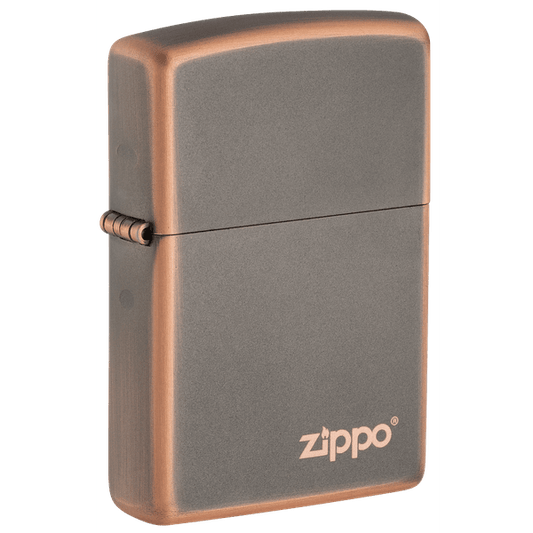 Rustic Bronze Zippo Logo 49839ZL
