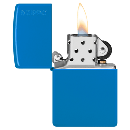 Classic Sky Blue Matte Zippo Logo 48628ZL