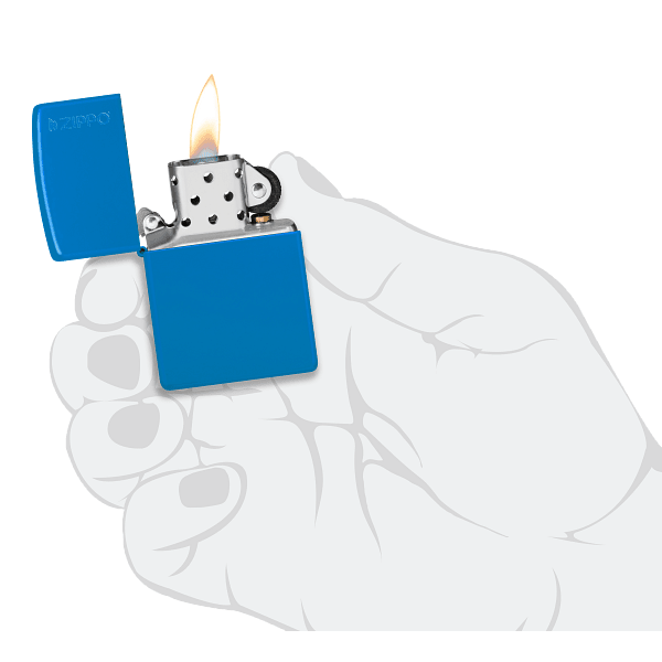 Classic Sky Blue Matte Zippo Logo 48628ZL