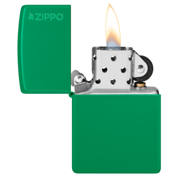 Classic Grass Green Matte Zippo Logo 48629ZL