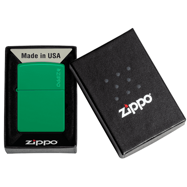 Classic Grass Green Matte Zippo Logo 48629ZL