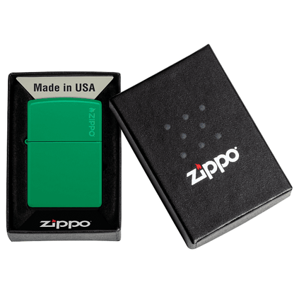 Classic Grass Green Matte Zippo Logo 48629ZL