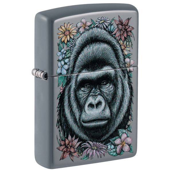 Zippo Floral Gorilla Design 49452GORILLA